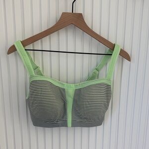 Le Mystere Hi-impact Sports Bra Green and Gray Women's Bralette